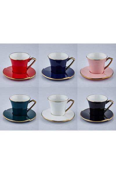LAMEDORE Liny Set of 6 Coffee Cups - 13x13x8cm