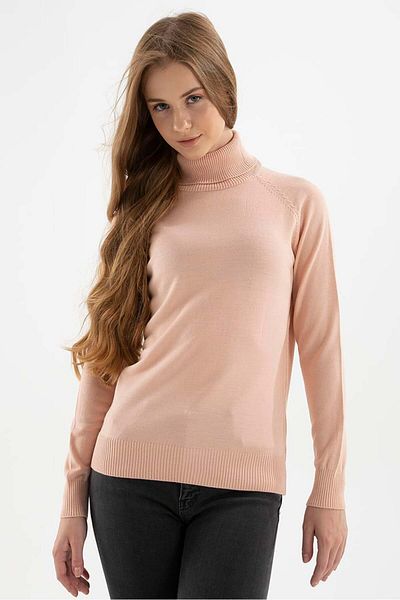 Fashion Friends Pulover model cu gât roscat 24k0401k1