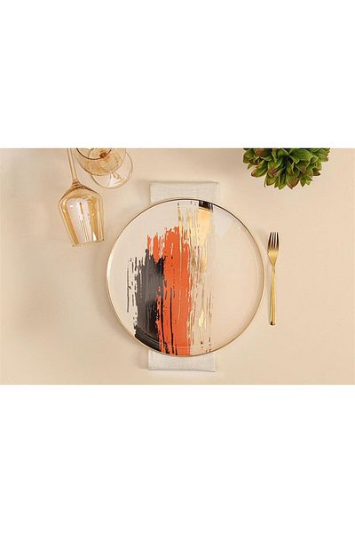 Porland Dash Pattern4 Flat Plate 27cm