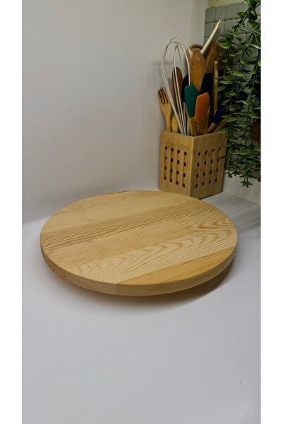 BUCOLIC Wooden 360 Rotating Presentation Plate Light Color