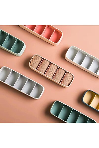 Ecolux 5 Bölmeli Düzenleyici, Saat, Takı, Toka, Çorap, Kravat, Iç Çamaşırı Organizeri 4 Adet Karışık Renk