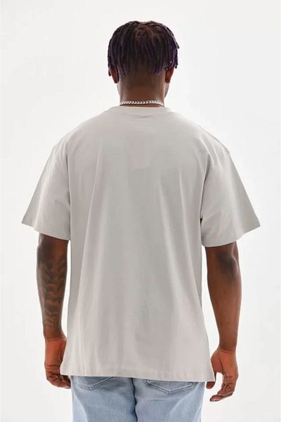 JANES Γκρι μπλουζάκι Unisex Oversize με στάμπα