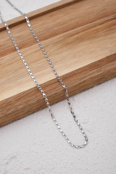 ESBAFLOR قلادة سلسلة ببغاء رفيعة من الفولاذ مقاومة للتشويه 2 مم مناسبة للاستخدام اليومي