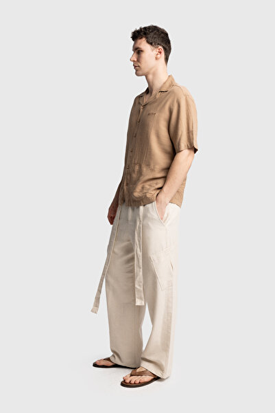 GIESTO Embroidered Linen Shirt