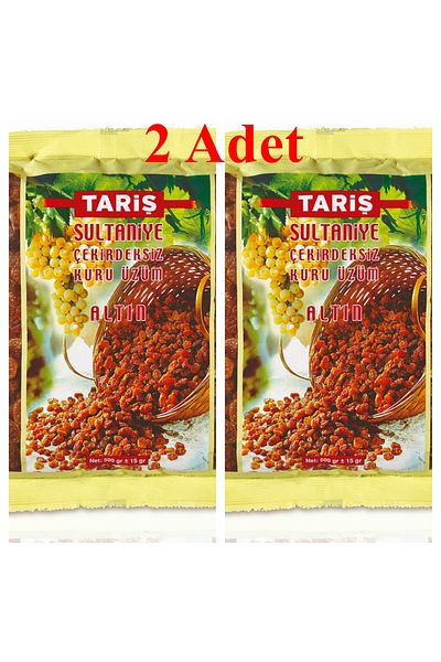 Tariş Sultaniye Seedless Raisins 500 Grams Cellophane 2 Pieces 2024 Crop