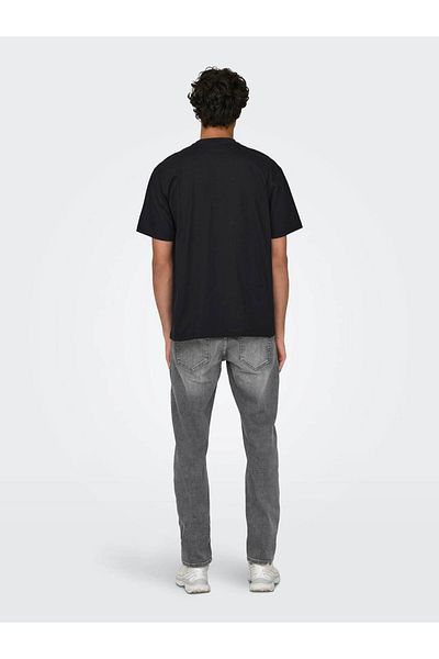 Only & Sons Ανδρικό T-Shirt μαύρο Crew