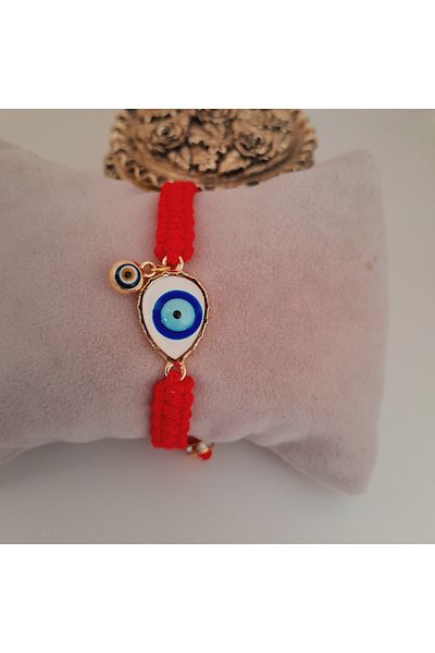 Minnoş Dükkan Evil Eye beaded macrame bracelet