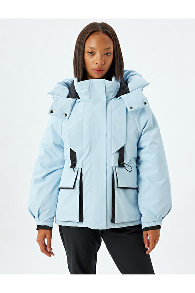 Koton Anorak Coat Detachable Hood Waterproof Zippered Pocket Detailed Comfortable Fit