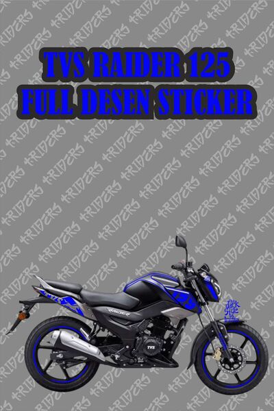 TRİDERS TVS Raider 125 Sticker Set  Full Sticker MAVİ