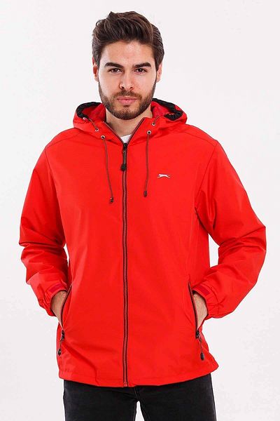 Slazenger Ανδρικό κόκκινο αδιάβροχο - με κουκούλα και φερμουάρ
