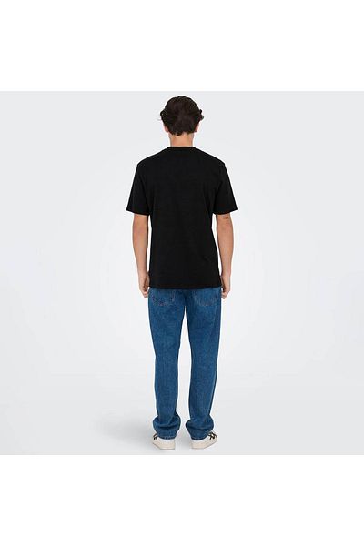 Only & Sons Onslevı Lıfe Reg T-shirt Siyah Erkek 22028147