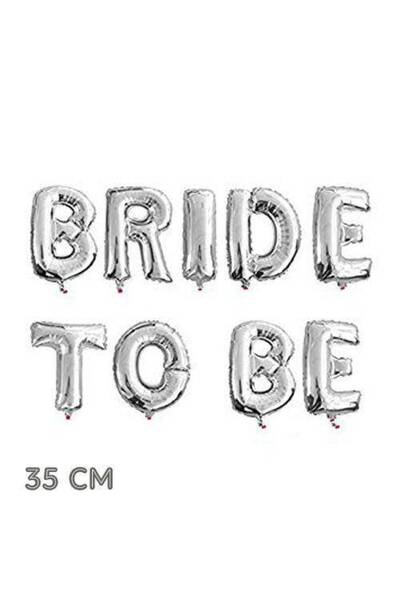 Parti Dükkanım بالون فويل فضي للعروس (35 سم)