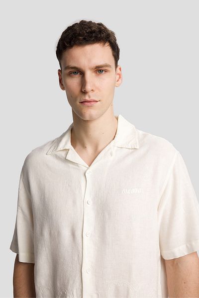 GIESTO Embroidered Linen Shirt