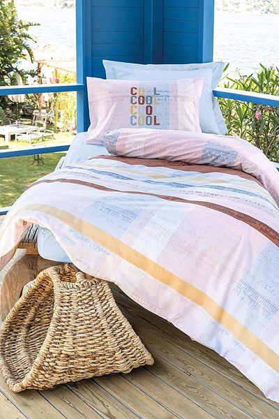 Altınbaşak Franco Sky Single Duvet Cover Set - Quilted Complet