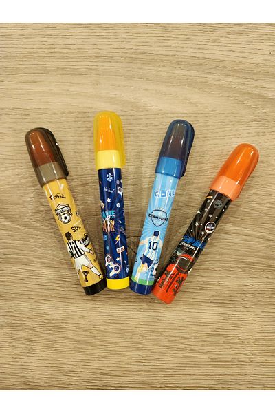 Mikro 4-Piece Football and Game Patterned Rocket Eraser