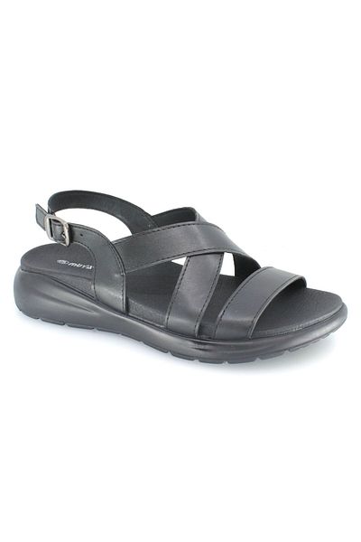 Muya Audrey Black Women's Sandals - Anatomical Sole, Adjustable Buckle