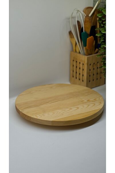 BUCOLIC Wooden 360 Rotating Presentation Plate Light Color