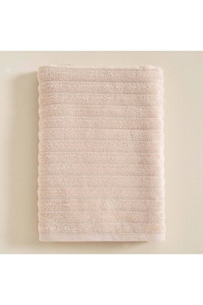 Chakra Waved Banyo Havlusu 70x140 cm Bej