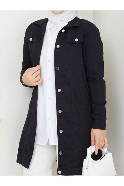 exxitcollection Jachetă de damă din denim 90 cm