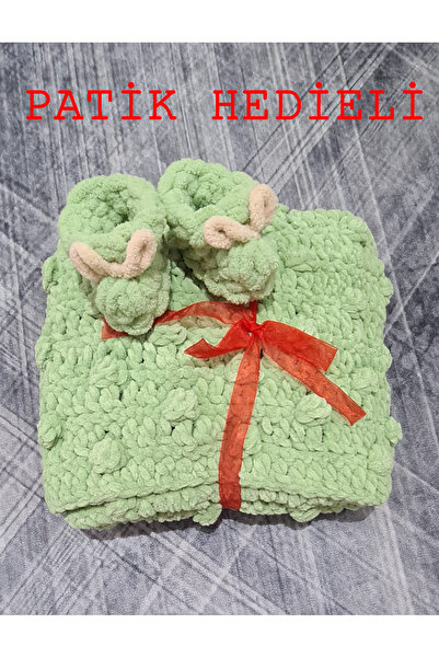 KAMİKAM Дитяча ковдра - ручна в'язана шкарпетка в подарунок