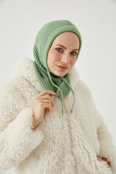FRESCO SCARFS Πλεκτά Balaclava Headgear Mold Green