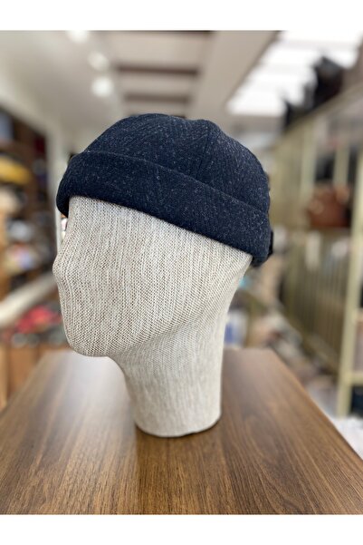 Göksu Şapka Pălărie Docker de iarnă din lână Pălărie scurtă Pălărie fără vizor cu spate reglabil