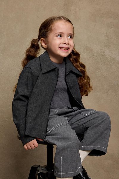 Fahhar Kids Антрацитно яке с цип