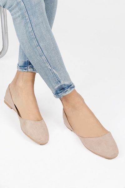 RENKLİBUTİK Black Nubuck Stylish Daily Comfortable Women's Flat Shoes