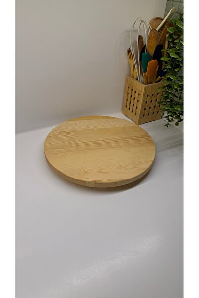 BUCOLIC Wooden 360 Rotating Presentation Plate Light Color