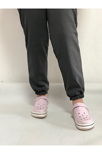 FİTGO Жіночі антрацитові спортивні штани з гумовою манжетою