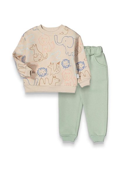 baby flamindo Safari Printed 3 Thread Boys' Suit