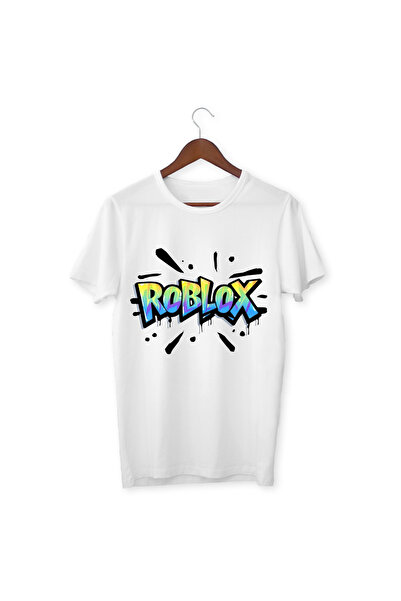 ALPŞAN TİCARET Біла унісекс футболка Roblox для дітей та дорослих