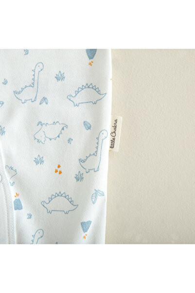 Chakra Dino Yenidoğan Tulum Grı/beyaz