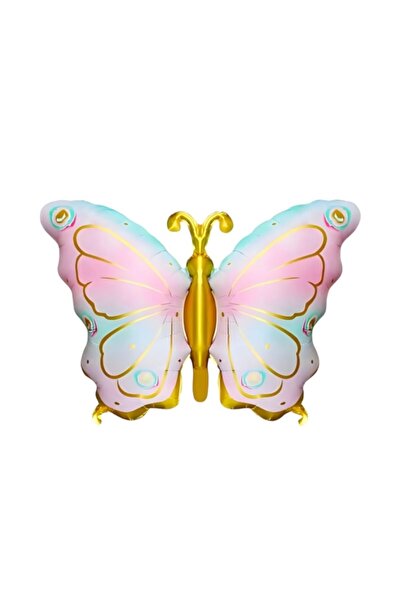 parti sürprizi Pembe Gold Kelebek Folyo Balon 1 Adet