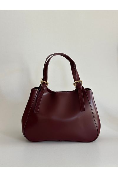 Boutiquehaki Celia Hand and Shoulder Bag Claret Red
