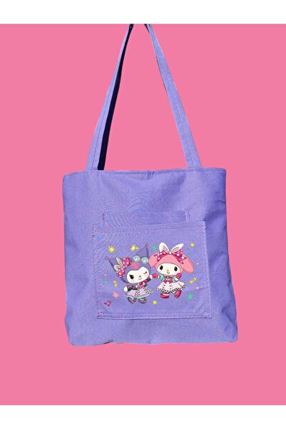 amazoondesing geantă de umăr pentru fetiță, de culoare mov, dulce și cori