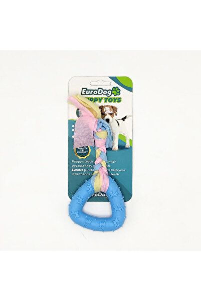 Eurodog لعبة الخدش على شكل مثلث أزرق من Puppy Toys