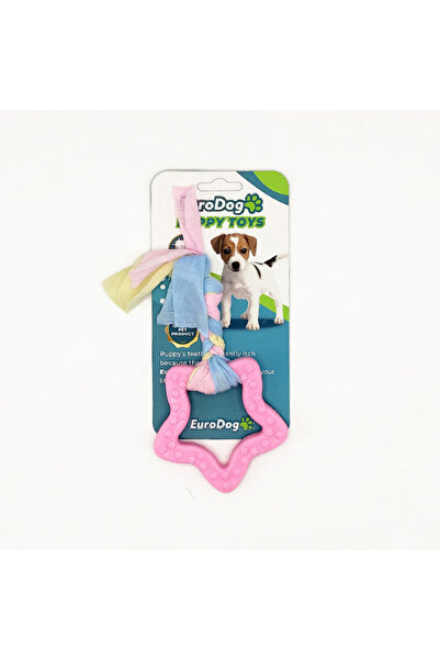 Eurodog Puppy Toys Pink Pentagonal Teething Toy
