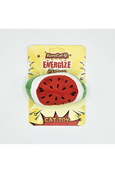 Eurocat لعبة قطة قطيفة على شكل شريحة بطيخ