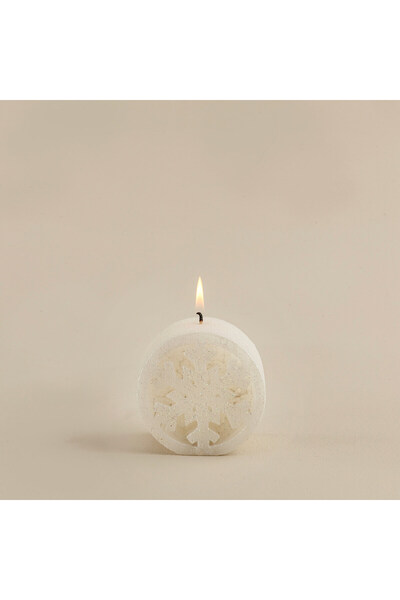 Chakra Kar Tanesi Mum 8 Cm Beyaz