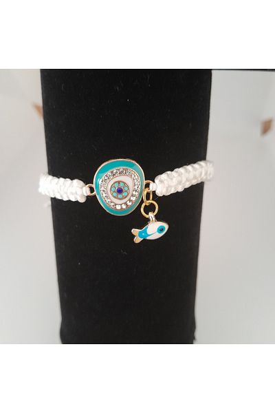 Minnoş Dükkan Evil Eye beaded macrame bracelet