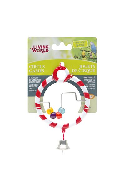 Living World Stylish Ring with Red Bell Bead Detail