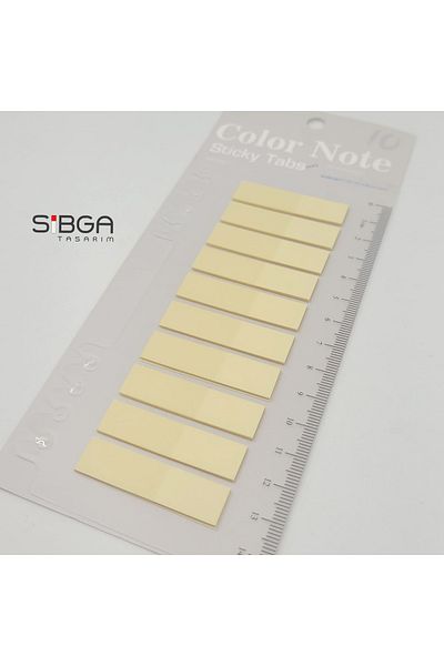 sibga tasarım Transparent and Yellow Color Postit - Bookmark Sticker Note Paper