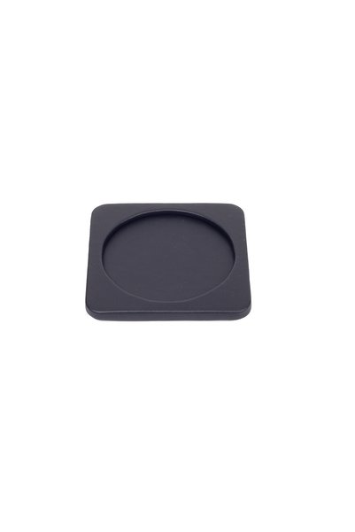 Turgut Office Luxury Leather Coaster Plain Black