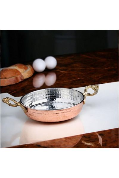 Bakır Center Copper Pan Copper Pan Egg Pan Hug Pan Milking Pan 14cm