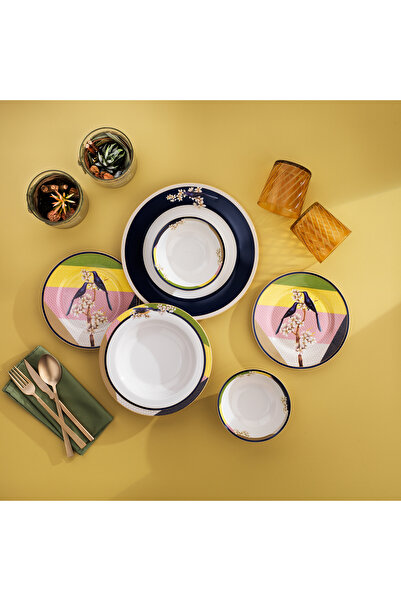 Schafer Fiesta Yemek Takımı 24 Parça-Kuşlu