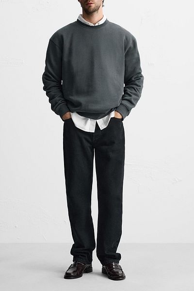 Moderk Men's Oversize Crew Neck Sweatshirt - 3 Thread