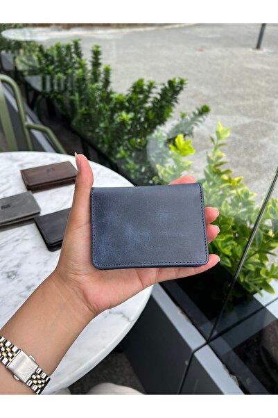 Deriza Focus 9853 Чоловічий гаманець з натуральної шкіри, синій