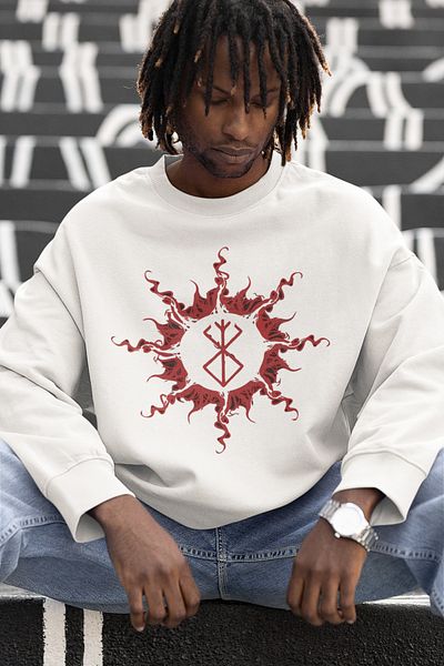 SEVBANO Design Anime Berserk Printed Unisex Oversize Sweatshirt