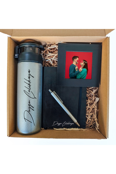 Home Kuti Hediye Kutusu Doğum Günü Tebrik Yeni İş Sürpriz Hediye Gümüş-Siyah ...